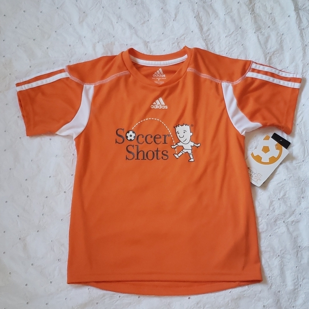 Adidas Orange And White Soccer Youth Jersey Shirt New